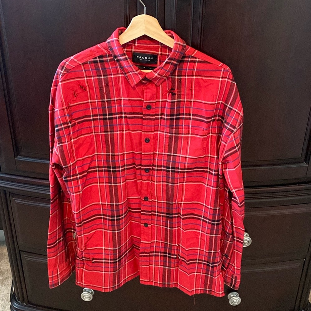 Pacsun red flannel shirt. Size medium